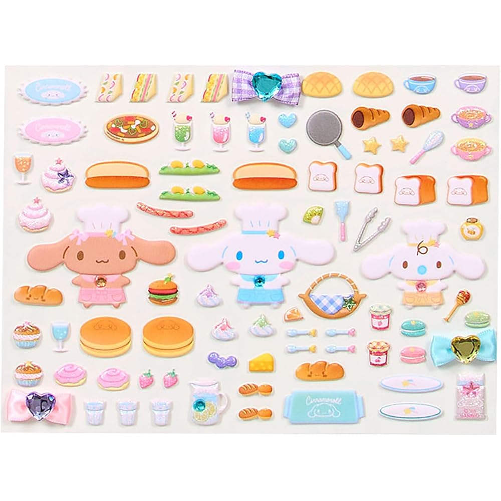 Sanrio Киннаморолл Игровой Набор Наклеек ПВХ Наклейки и Бумажная Основа Игрушка для Детей от 3 Лет