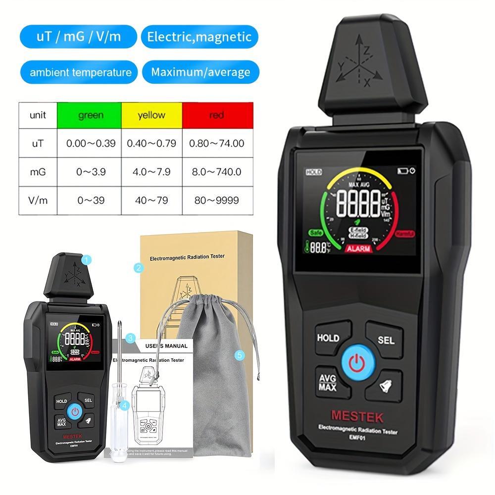 MESTEK EMF01 Electromagnetic Field Radiation Detector Ghost Hunting Digital LCD EMF Meter for Home Office Router Microwave