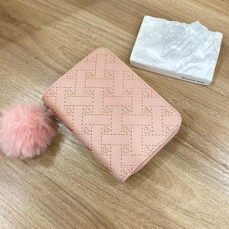 Кошелек женская сумка новая короткая свежая и милая сумочка Hairball Love Wallet