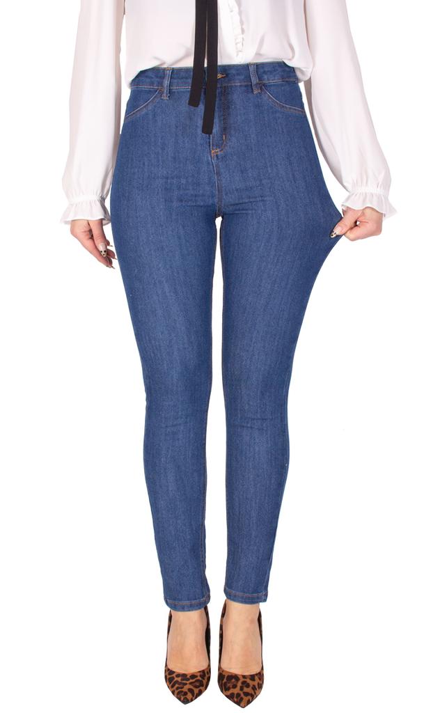 Spodnie Jeans Damskie Jegginsy Z Wysokim Stanem 36 S Firi