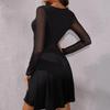 Summer Fall Sexy Slim Fit Mesh Long Sleeve Elegant Party Dress for Women