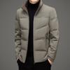 Повседневная куртка-пуховик с воротником-стойкой, мужская простая теплая куртка для отдыха на природе на осень и зиму
