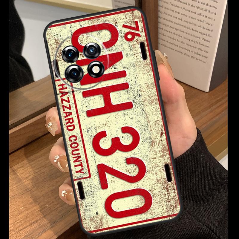 Retro License Plate Number Case For OnePlus 13T 10T 15R 10R 12R 13R 13 12 11 9 10 Pro Nord CE 5 2 3 4 Lite N20 N30 Cover