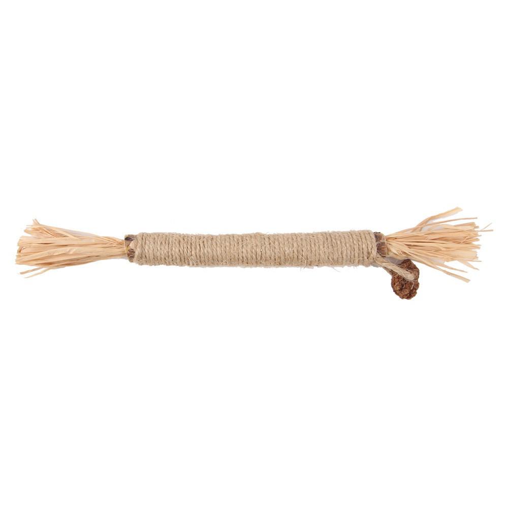 Matatabi Raffia Catnip Teaser Toy with Bell and Chewing Stick