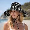 Black Dot Fisherman's Hat Leopard Print Sun Hat Fashion Big Brim Hat  Summer