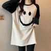 Contrast Color Mid-length Pure Cotton T-shirt Women's Long-sleeved Inner Wear Spring, Autumn and Winter 2024 New Butt-covering White Bottoming Shirt
