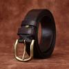 3,3 см широкий ретро ремень мужской кожаный первый слой коровьей кожи модный тренд универсальный повседневный джинсовый комбинезон ремень