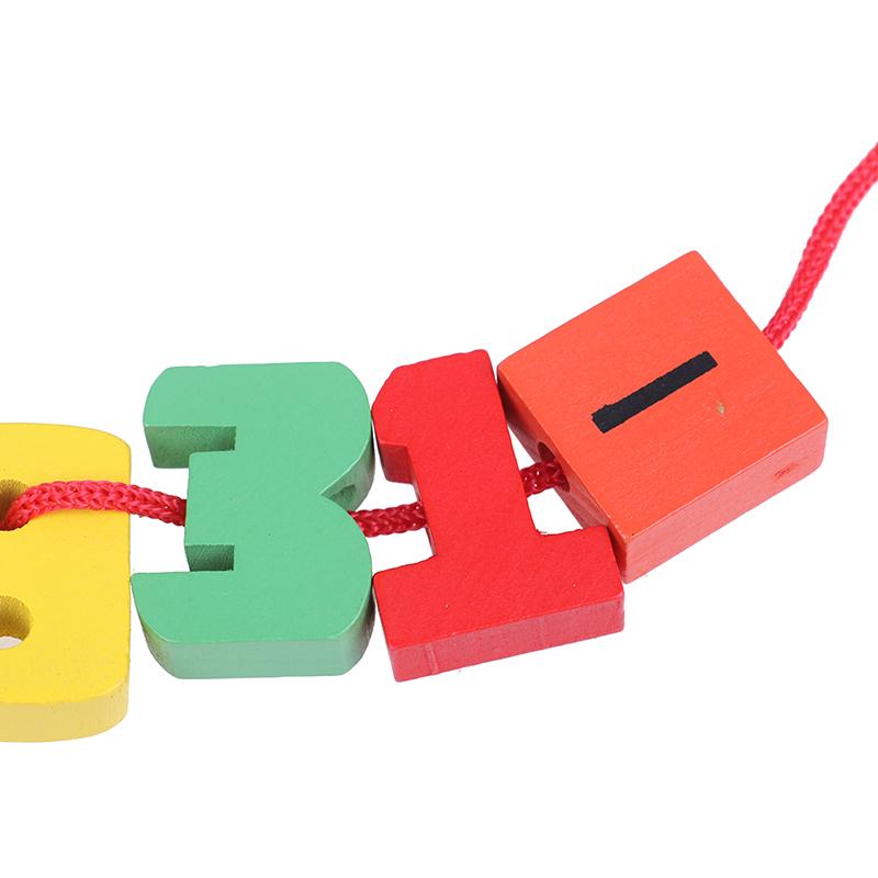 24Pcs Baby Wooden Diy Toy Fruit Animal Stringing Threading Wooden Beads Toy