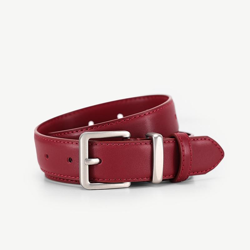 Womens Genuine Leather Belt First Layer Cowhide Vintage Style Suits Jeans All-match