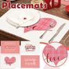 Коврик для еды ко Дню святого Валентина, льняной коврик для стола с принтом автомобиля, праздничный изоляционный коврик для вечеринки 1 шт.