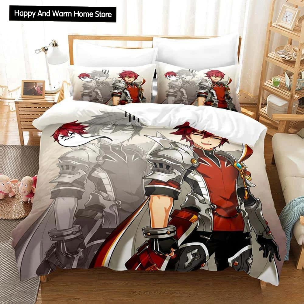 3D Печать Аниме Elsword Комплект Постельного Белья Односпальный Двуспальный Полный Queen King Размер Комплект Постельного Белья Для Взрослых Мальчиков Спальни Пододеяльник Комплекты Для Домашнего Текстиля