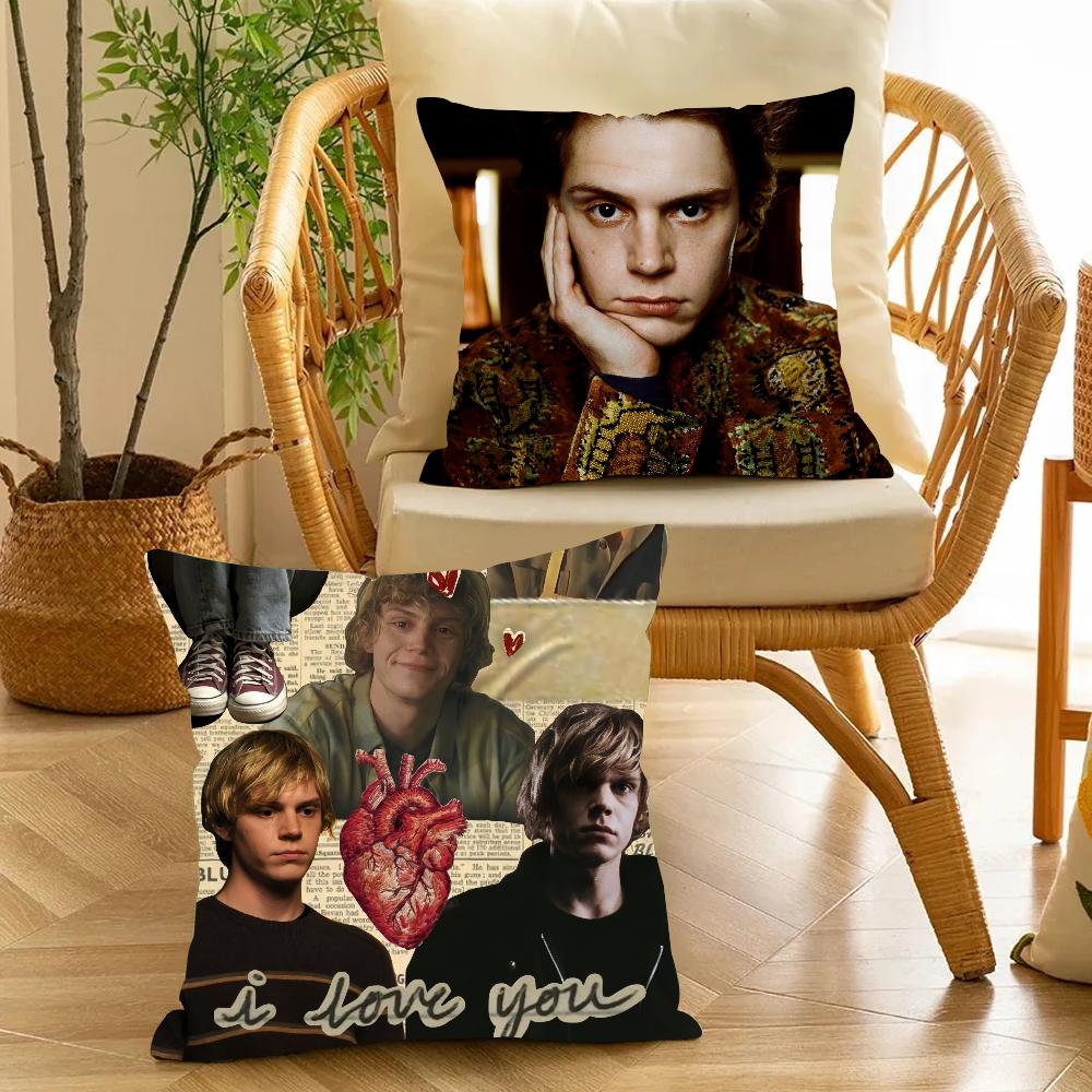 Красивая наволочка E-Evan Peters Милая комната Домашний офис Декор Защитные пиксельные чехлы Без подушки-вставки для игры