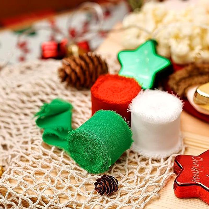 1 рулон свадебных пригласительных билетов, сделай сам, рождественская упаковка, шелковая лента с необработанным краем, порванная вручную