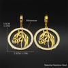 Hollow Horsehead Rhinestone Dangle Pendants Earrings for Women Men Stainless Steel Gold Color Animal Earring Jewelry Gifts E42