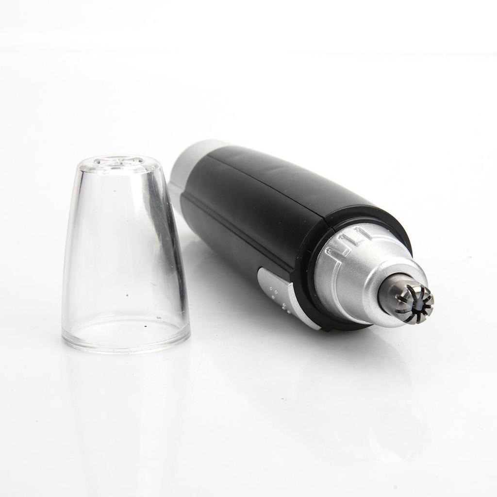 Dry Battery Nose Hair Trimmer Electric Stainless Steel Nose Hair Trimmer for Men and Women Black Nose Hair Trimmer