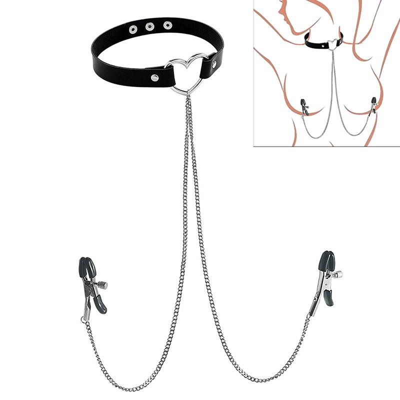 1 шт. Кольцо для соска с колье-чокером в стиле панк, длинная цепочка, штанга для пирсинга сосков, ювелирные изделия