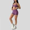Womens 40-Color Seamless Yoga Set With Backless Halter Top Quick-Dry Sportswear Outdoor Fitness Gym Workout