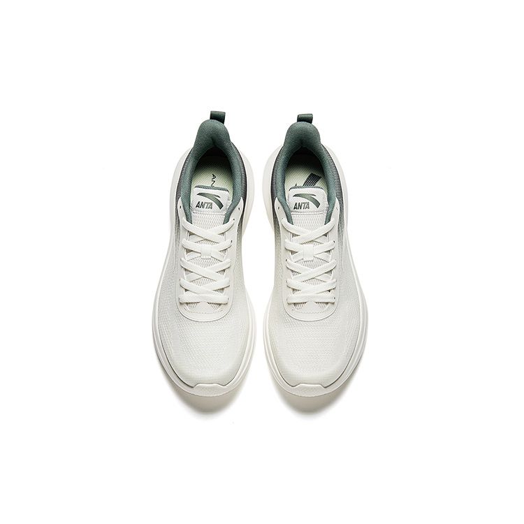Anta Толстая подошва амортизирующие нескользящие износостойкие низкие кроссовки для бега мужские кроссовки серые зеленые белые 912335503-4