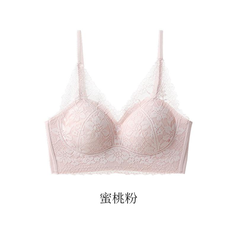 Eyelash Lace Small Chest Lifting and Gathering Bra