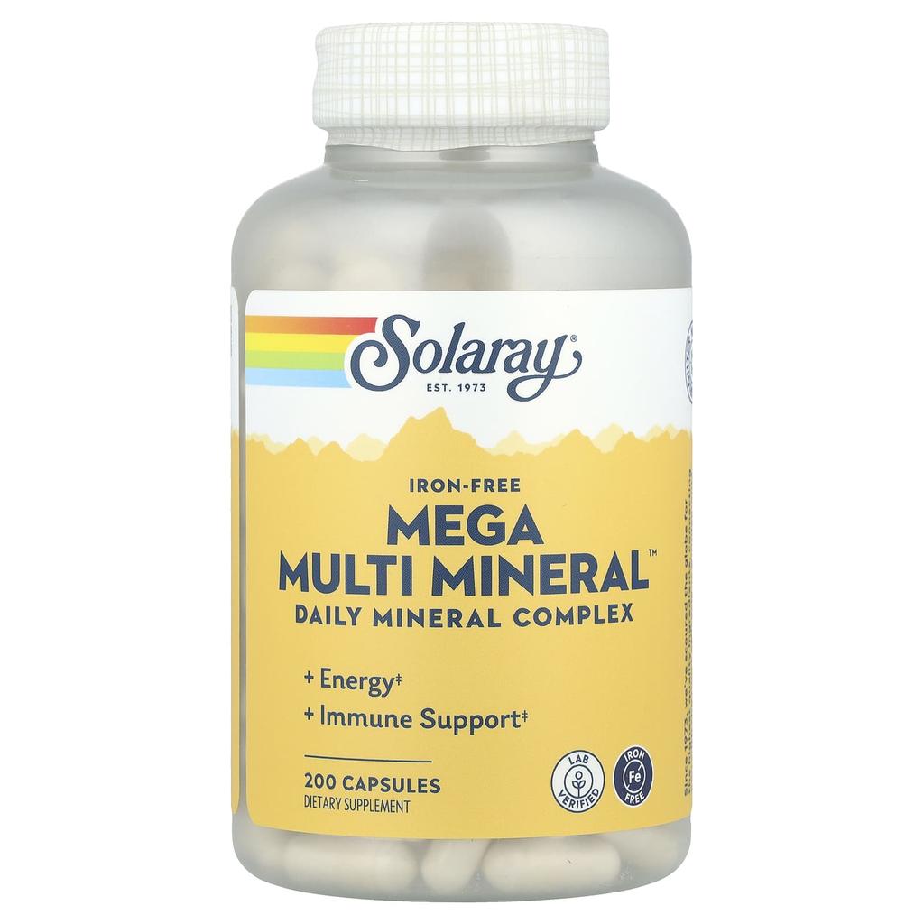 Mega Multi Mineral, Iron Free, 200 Capsules