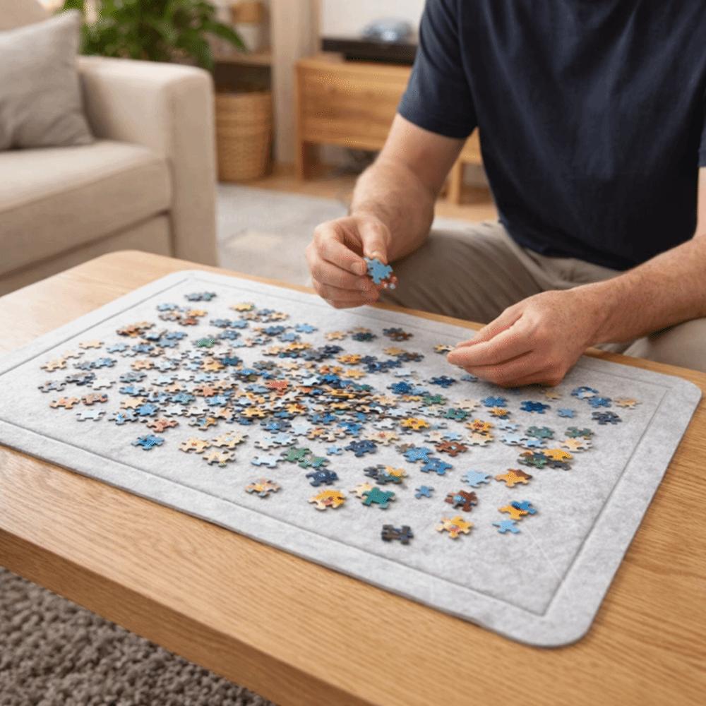 2000 шт. Войлочная доска для пазлов Утолщенная Нескользящая Наклонная доска для пазлов Большая Складная доска для хранения пазлов Детские пазлы