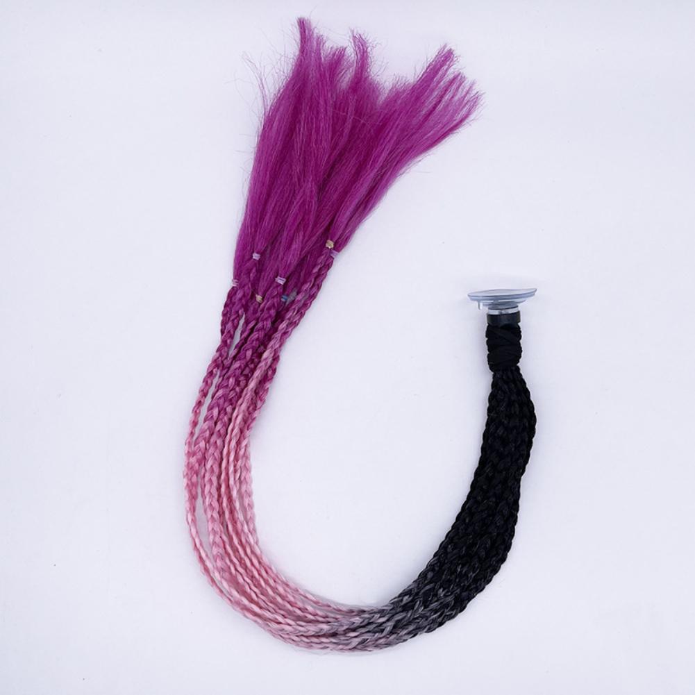 Мужской шлем, женский плетеный мотоциклетный хвост, грязный градиент, рампа для волос, панк-байкерский шлем, украшение 55 см