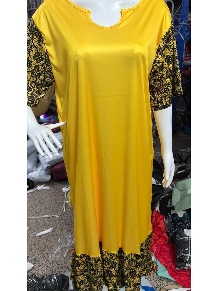 Летнее свободное платье с принтом 2025