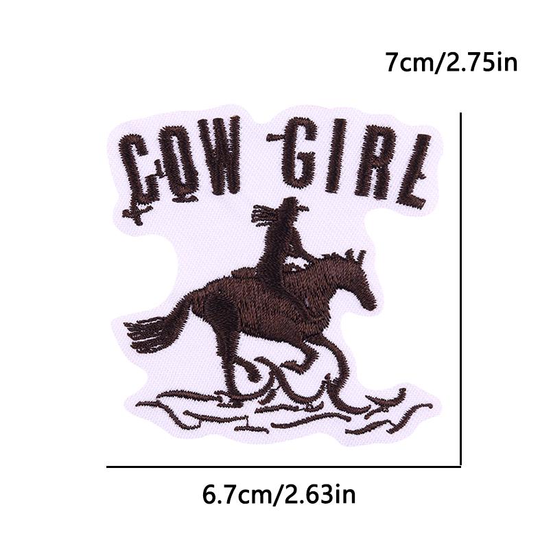 West Cowboy Embroidery Iron On Patches For Clothing thermoadhesive Patch For Clothes Heroism Adventurism Patch For Jeans Sticker