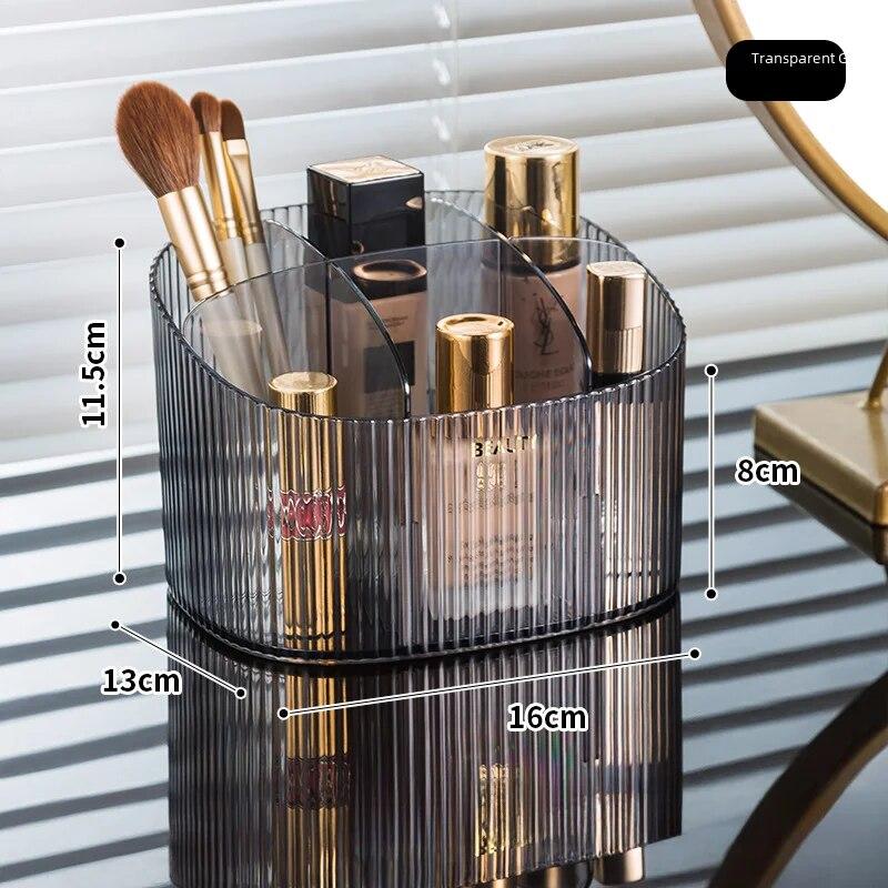 Настольная бочка для хранения кистей для макияжа, губная помада, косметическая стойка, держатель для ручек, прозрачная коробка для хранения, органайзер для ухода за кожей