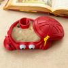 Mini Crab Sandbox with Lid Summer Indoor Outdoor Cartoon Crab Sand Storage Box Ornament Stress Relief Sand Container Beach Toy