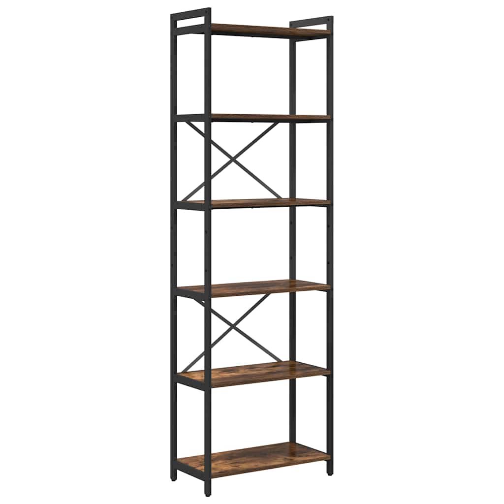 Bookshelf Smoked Oak 60 x 30 x 189.5 cm Engineered Wood