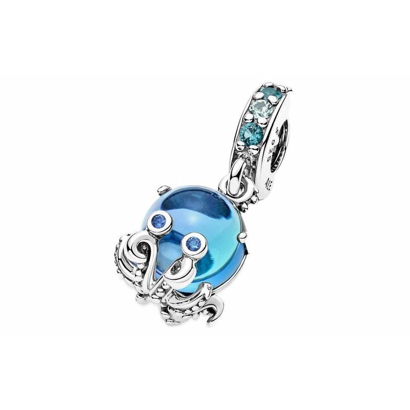 Pandora Murano Glass Cute Octopus Blue 925 Silver Crystal Accessories Unisex Couple Style 791694C01