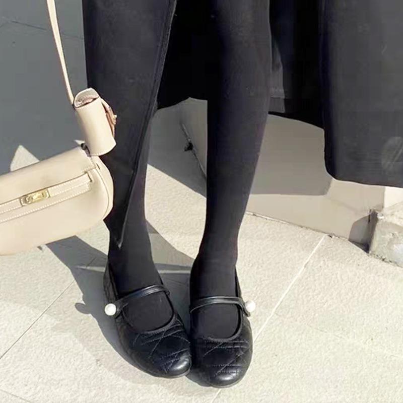 Flat Mary Jane Single Shoes Women's Shoes Summer Black Commuter Shoes Ballet Evening Shoes