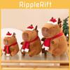 Christmas Capibala Plushs Toys Cutes Cartoons Children Holidays Dolls Gifts
