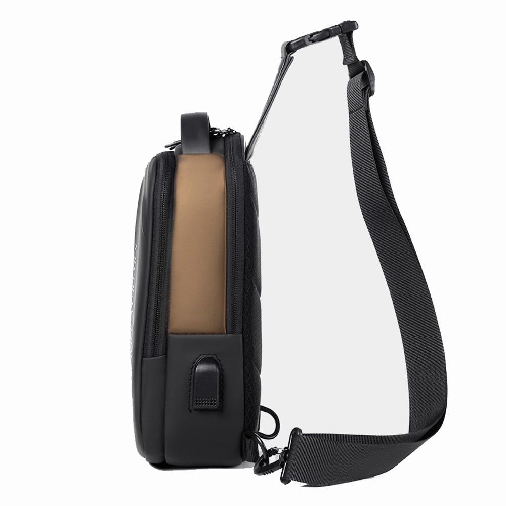 WEIXIER Men Fashion Multifunction Shoulder Bag Crossbody Bag On Shoulder Travel Sling Bag Pack Messenger Pack Chest Bag For Male