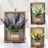 Wood Photo Frame Imitation Flowers Decoration 3D Handmade Artificial Flower Wall Hanging
