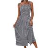 Summer Women's Halter Dress Striped Dress A-Line Skirt Sleeveless Clashing Colours Dress