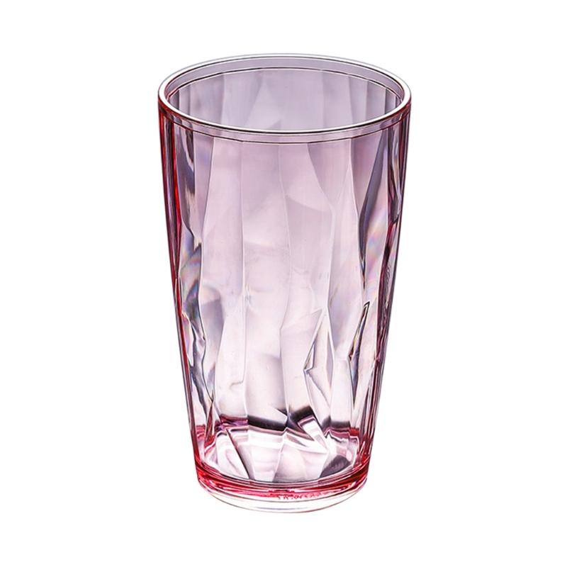 Unbreakable Acrylic Drinking Glasses Reusable Fruit Juice Beer Champagne Cup for Bar 490ml Shatterproof Water Tumblers