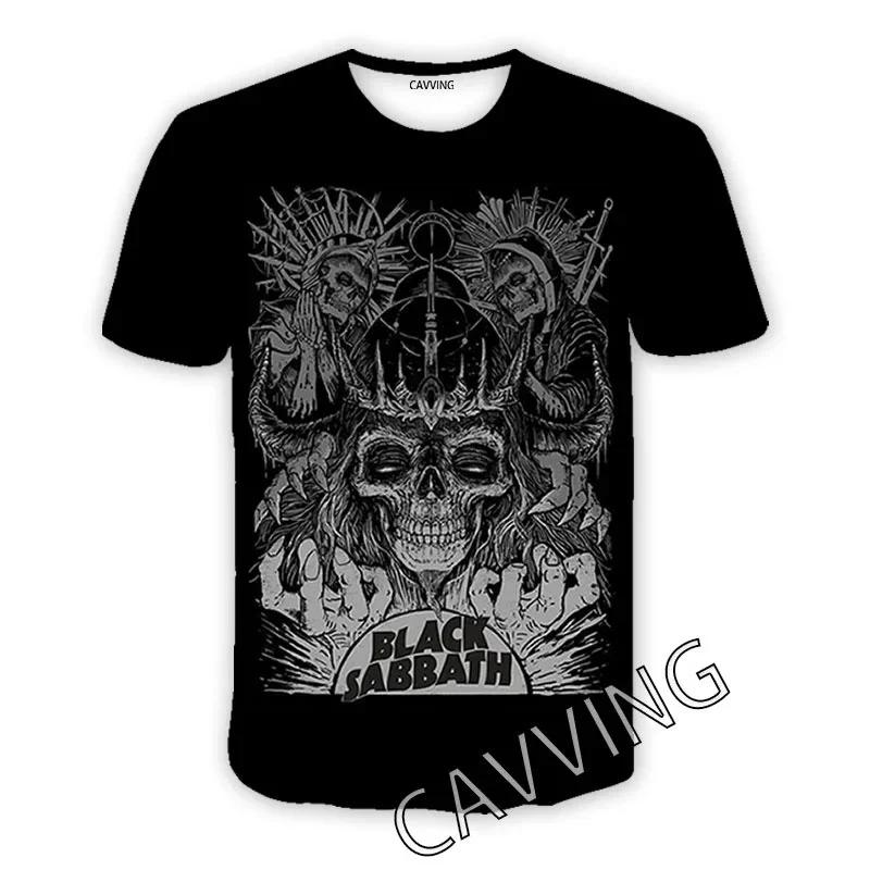 Повседневная футболка с круглым вырезом и коротким рукавом с 3D-принтом BLACK SABBATHE Rock Pattern для мужчин и женщин, летняя футболка в стиле хип-хоп