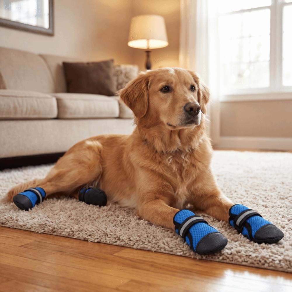 4 pcs/set Anti-slip Pet Shoe Cover Soft Sole Dog Walking Boots Puppy Feet Cover Running Activities