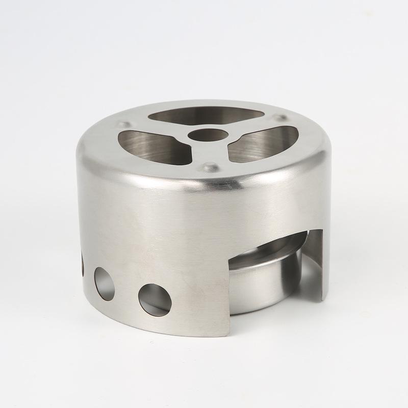 Портативная ветрозащитная спиртовая горелка из нержавеющей стали с круглым ветровым экраном для приготовления пищи на открытом воздухе