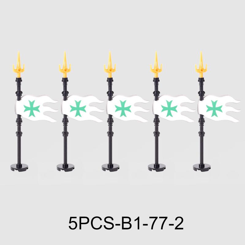 Средневековые военные флаги, серия «Военный замок», рыцарь, солдат, воин, аксессуары, строительные блоки, Древний Священный Рим, кирпичики, игрушки, подарки.