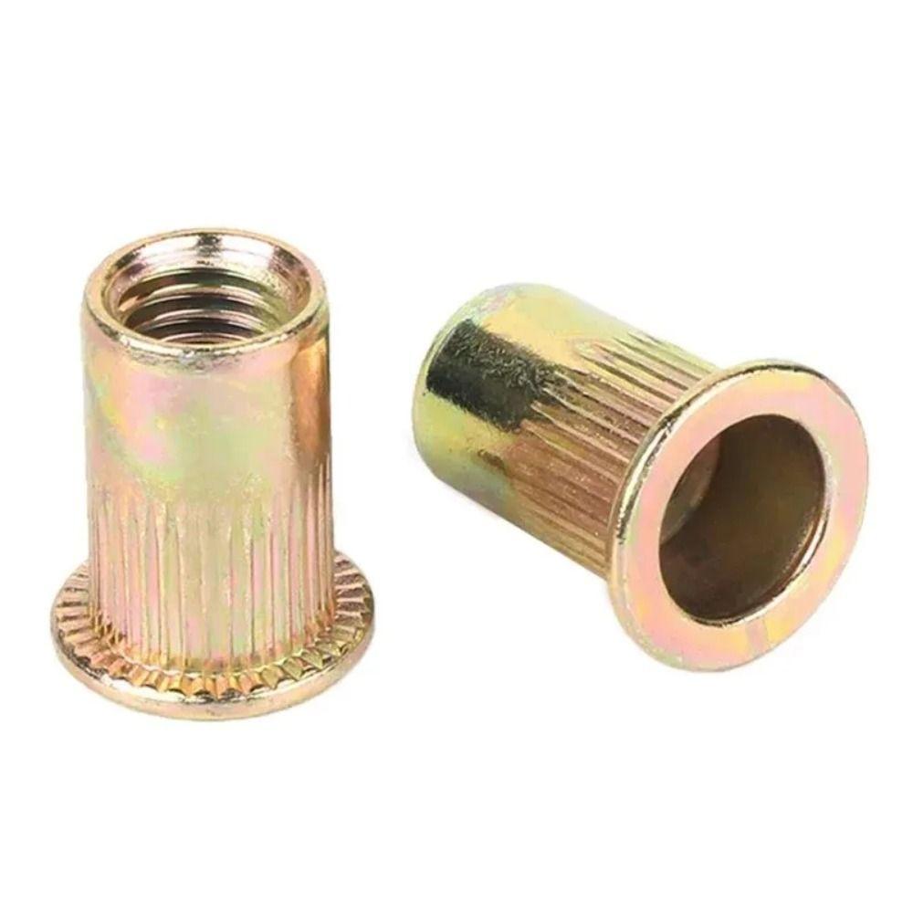 Flat Head Rivet Nut Zinc Plated Nutsert Cap M 3 - M 10 Threaded Rivet For Screw Bolt