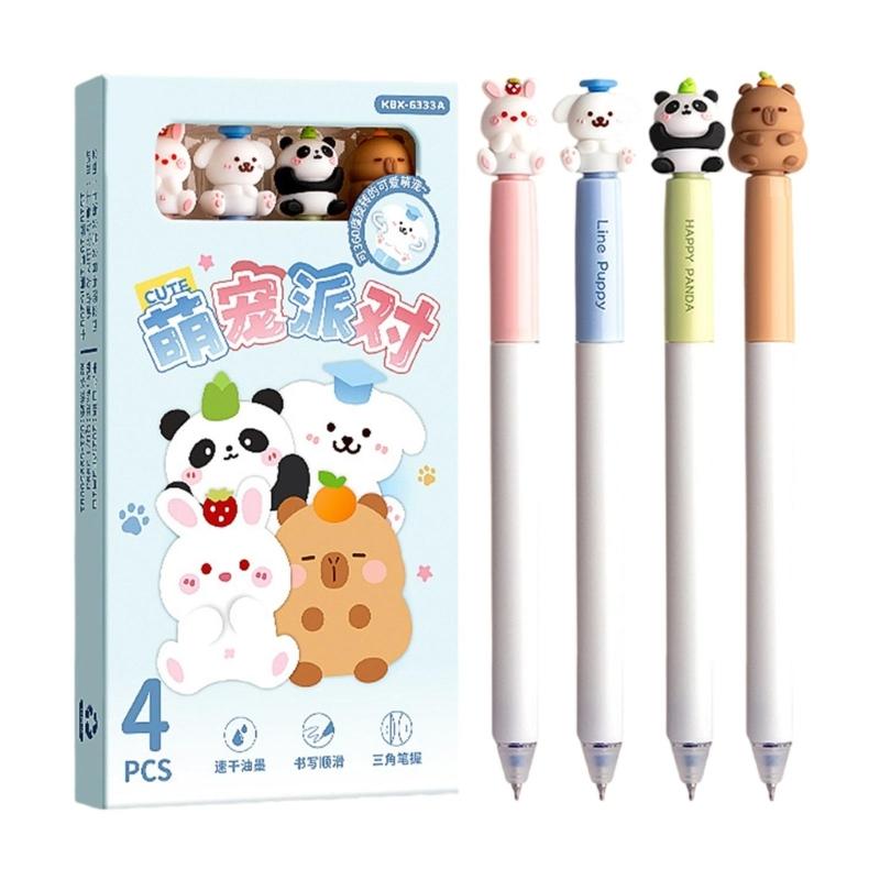 4Pcs Erasable Gel Pen Twist Action Gel Inks Pen 0.5mm Quick Dry Rotatable Gel Inks Pen for Writing Journaling Blue Inks