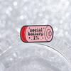 Social Battery 1% Enamel Pins Introvert Brooches Lapel Badge Mental Health Humor Jewelry Accessory Gifts For Friends