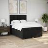 Box Spring Bed with Mattress Black 140 x 200 cm Fabric