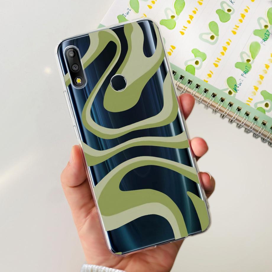 Phone Case For Asus Zenfone Max Pro M2 ZB631KL ZB633KL Silicone Soft Cover Transparent  Capa Flower Jelly Girl Bumper asus ZB631