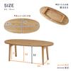 Hagiwara Oval Folding Low Made of American 95cm Fully Assembled MT-6420NA Table, Walnut, Natural, Wide,