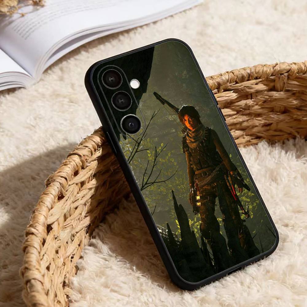 Чехол для телефона T-Tomb Hot R-Raider Lara Croft для Samsung Galaxy A91,80,73,72 ,71,53,52,32 ,31,22,21s,20, Мягкий черный чехол