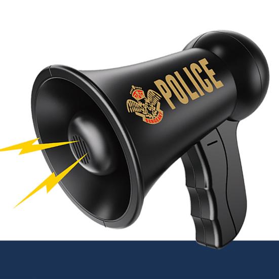 Детский портативный игрушечный мегафон, голосовые режимы оповещения, работающий от батареек, мини-ручной мегафон, детская ролевая игра, громкая игрушка-динамик